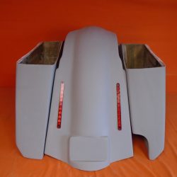 Harley Davidson 5" Stretched Extended Saddlebags With Right Cut Out - LED Fender No Lids