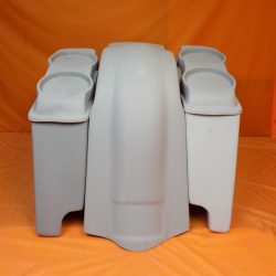 Harley Davidson 4" Extended Saddlebags Dual 6 x 9 Speaker Lids Fender Cutouts