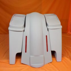 Harley Davidson Bagger 4" inch Stretched Bags Dual 6.5 Speaker Lids LED Lights Fender
