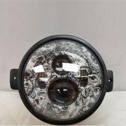 7" Rise of the Dead Kawasaki Voyager & Vaquero DAYMAKER Replacement Headlight American Flags LED Light Projector HID Bulb