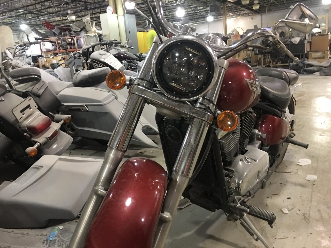 7" DAYMAKER Kawasaki Vulcan Nomad 800 Replacement 75W Black HID LED Light Bulb Headlight Motorcycle - Image 2