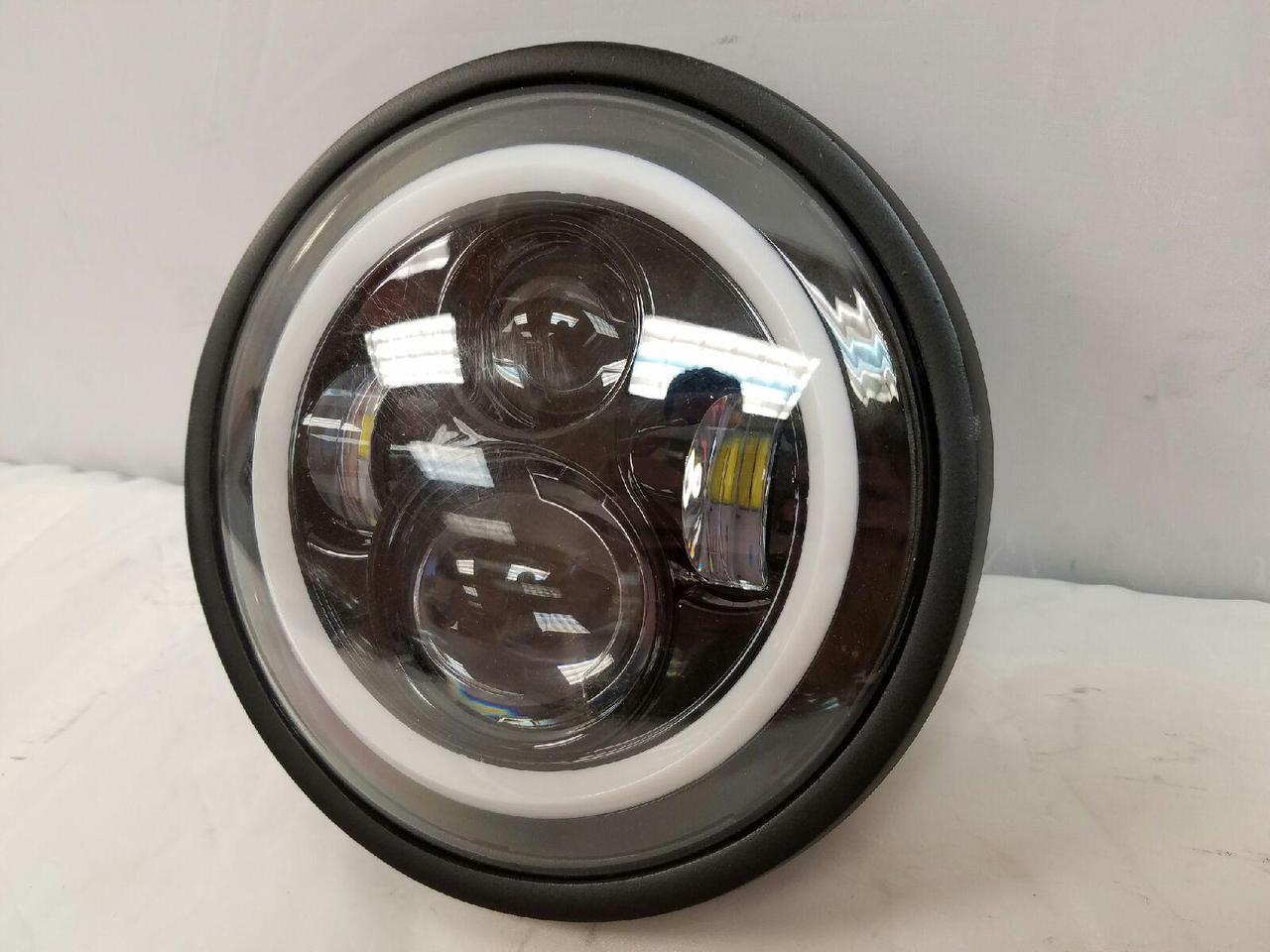 7" DAYMAKER Kawasaki Vulcan Nomad 800 Black With Blue Halo HID LED Light Bulb Headlight Motorcycle - Image 3