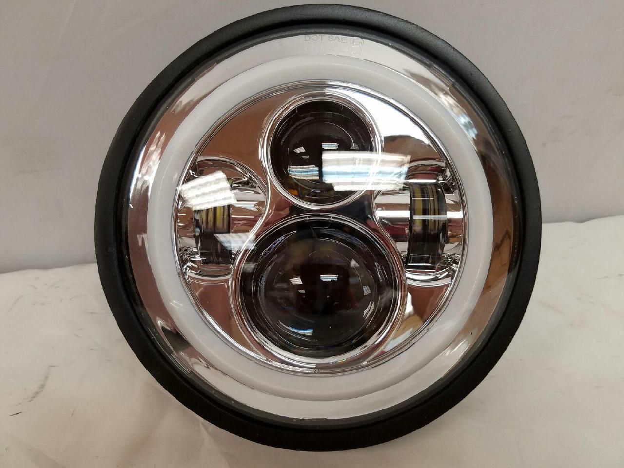 7" DAYMAKER Kawasaki Vulcan Nomad 800 Chrome With Pink Halo HID LED Light Bulb Headlight Motorcycle - Image 6