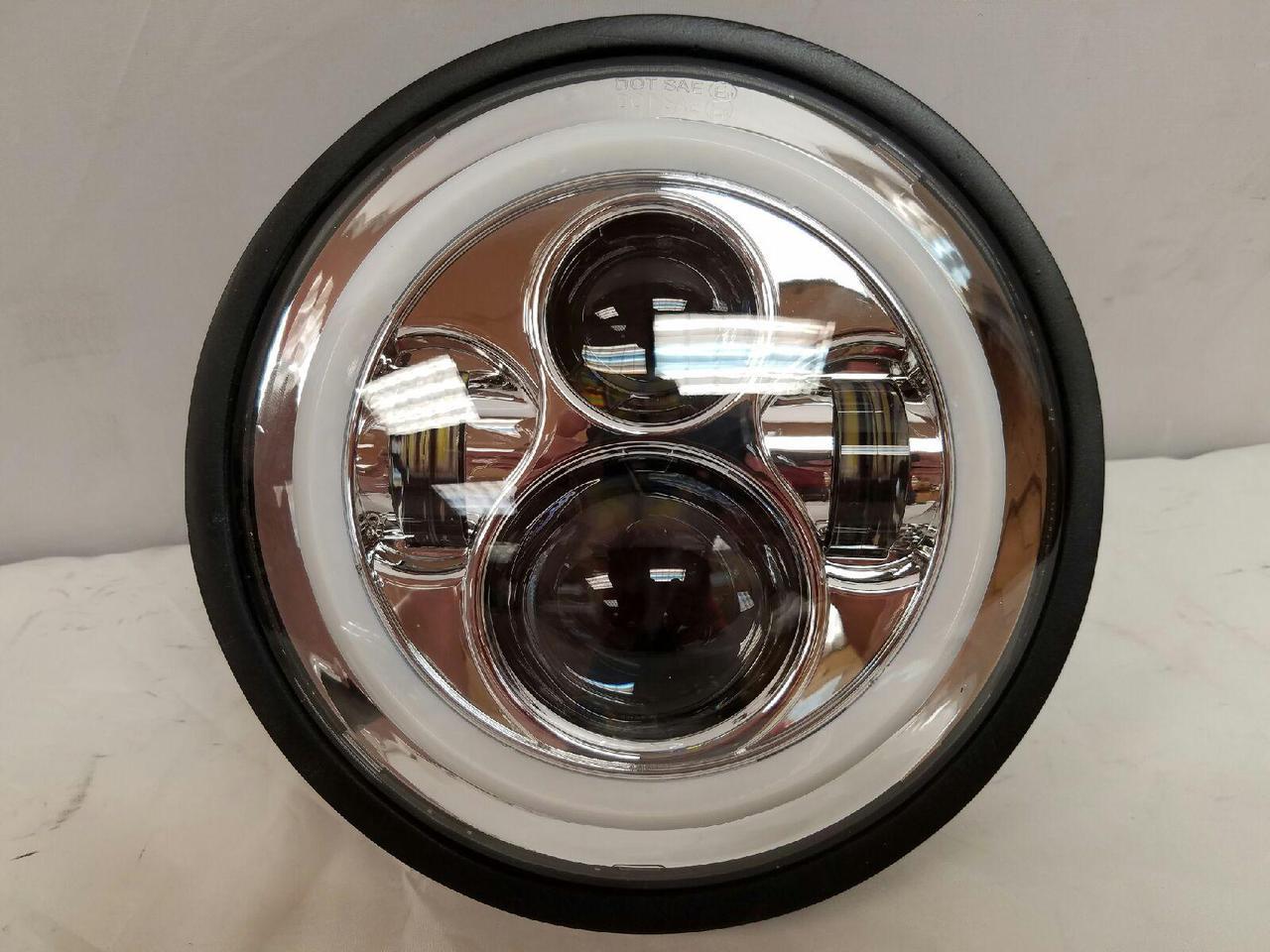 7" DAYMAKER Kawasaki Vulcan Nomad 800 Chrome With Pink Halo HID LED Light Bulb Headlight Motorcycle - Image 7