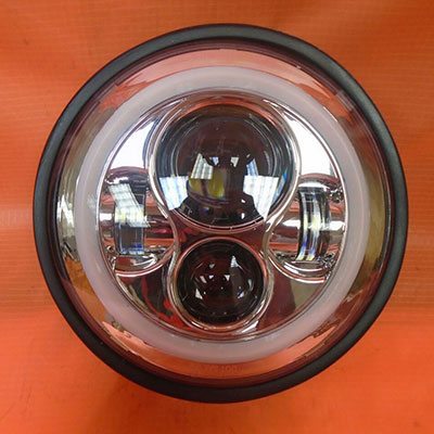 7" DAYMAKER Yamaha Royal Star Venture CHROME with RED Halo Projector HID LED Light Bulb Headlight Motorcycle