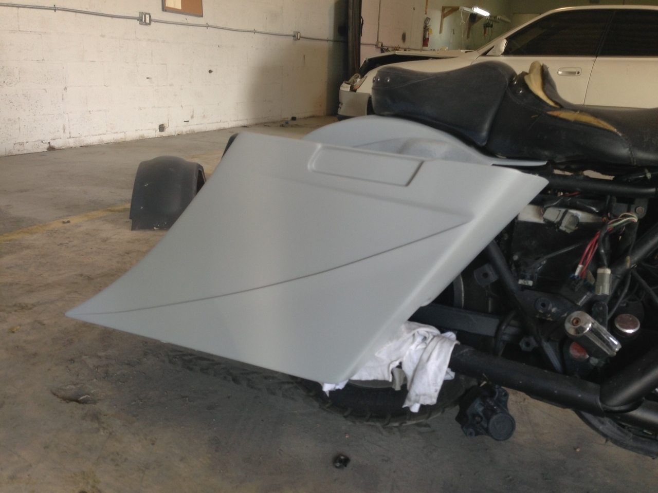 Harley Davidson 8" Stretched Extended SaddleBags No Cut Outs, No Lids- Not Painted - Image 2
