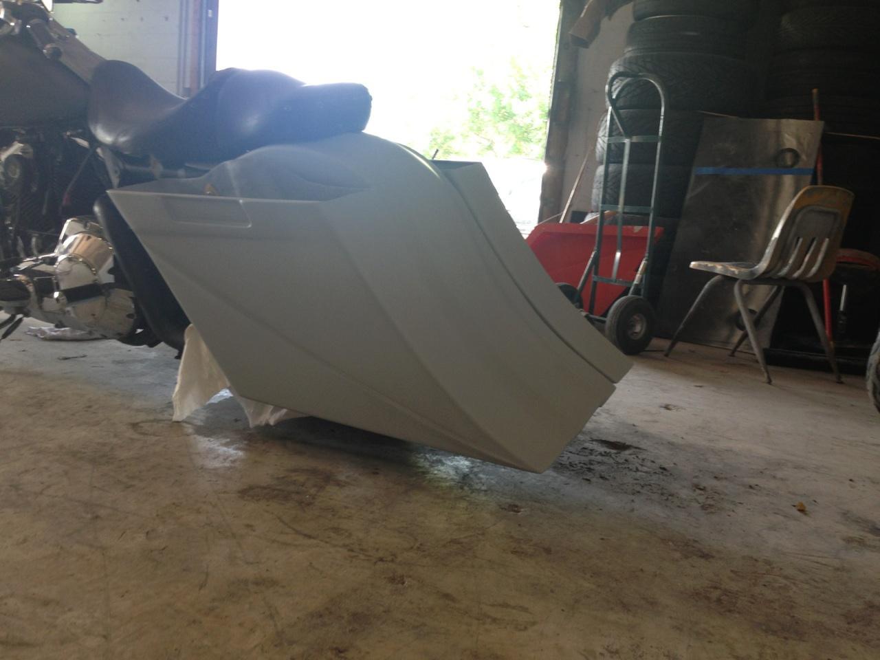 Harley Davidson 8" Stretched Extended SaddleBags No Cut Outs, No Lids- Not Painted - Image 3