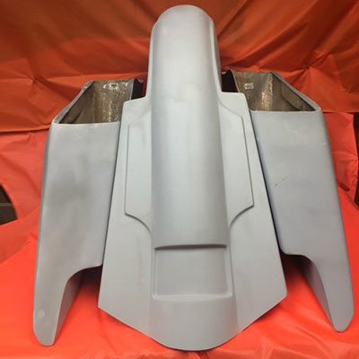 Yamaha Royal Star Venture 5" Stretched Extended Saddlebags Dual Cut Outs Fender - Fifty Five