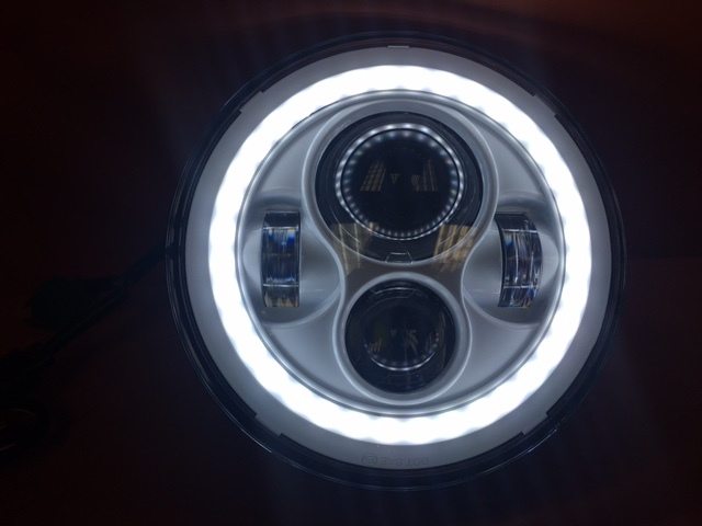 7" DAYMAKER Replacement WHITE With WHITE Halo Projector HID LED Light Bulb Headlight Motorcycle Harley - Image 4