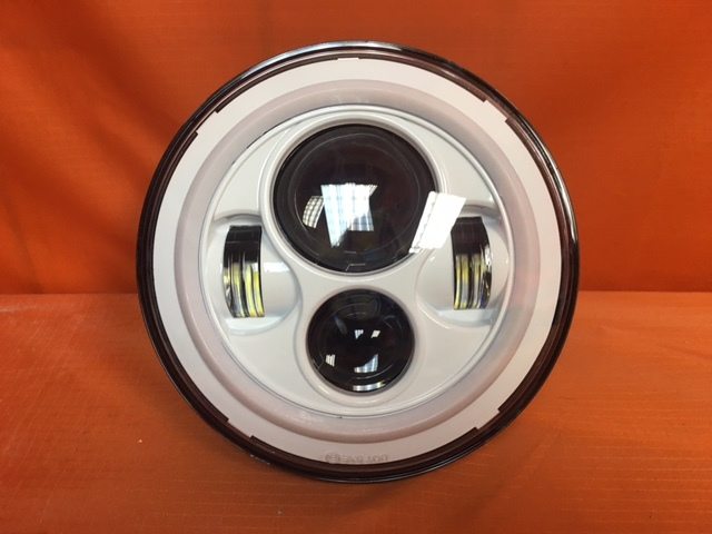 7" DAYMAKER Replacement WHITE With WHITE Halo Projector HID LED Light Bulb Headlight Motorcycle Harley - Image 6
