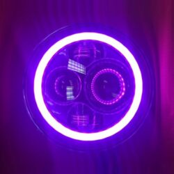 7" DAYMAKER Replacement PURPLE With PURPLE Halo Projector HID LED Light Bulb Headlight Motorcycle Harley