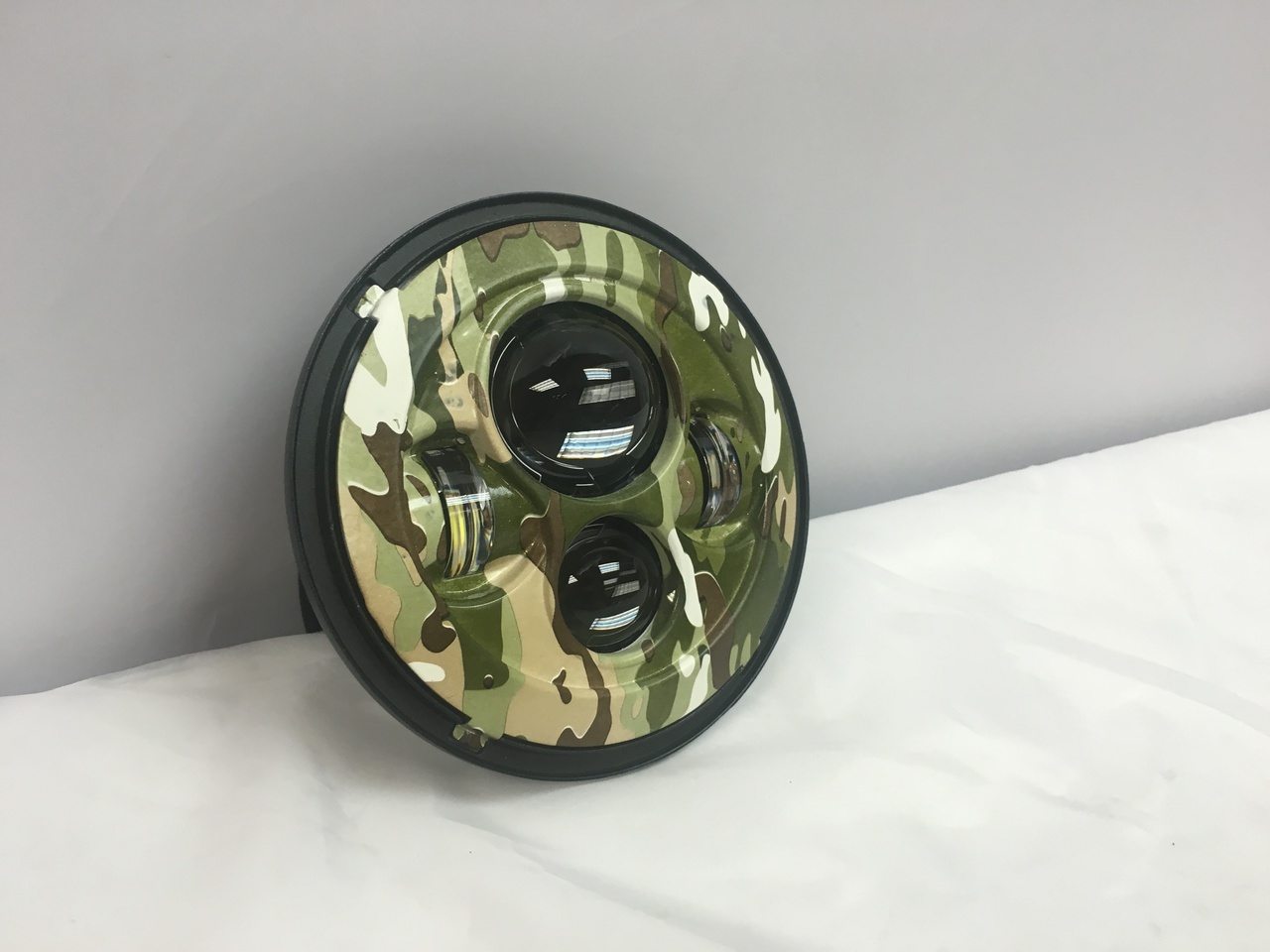 7" DAYMAKER Replacement Camo Design Projector HID LED Light Bulb Headlight Motorcycle Harley - Image 2