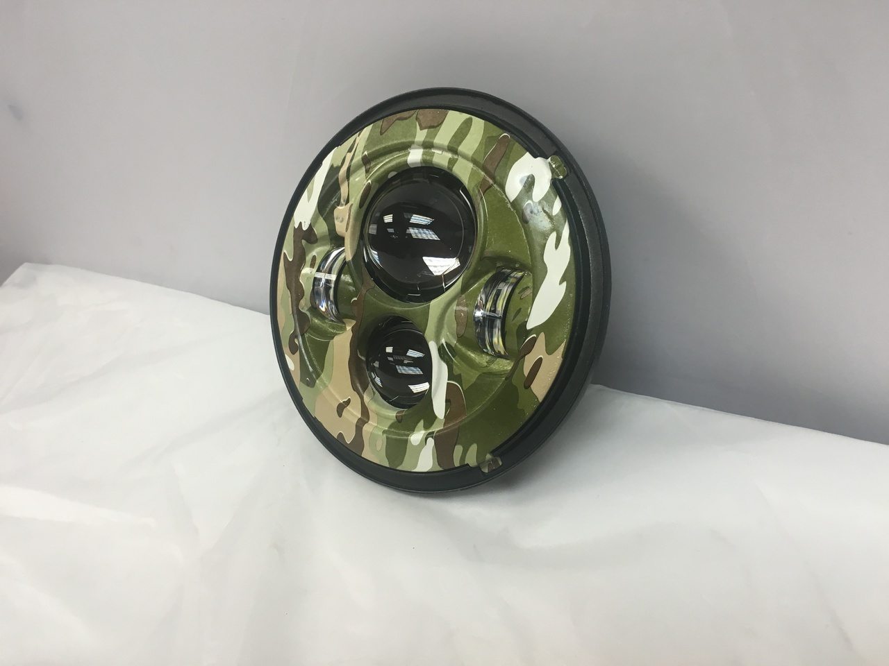 7" DAYMAKER Replacement Camo Design Projector HID LED Light Bulb Headlight Motorcycle Harley - Image 7
