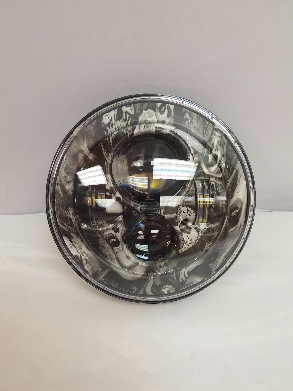 7" DAYMAKER Replacement Walking Dead Design Projector HID LED Light Bulb Headlight Motorcycle Harley - Image 5