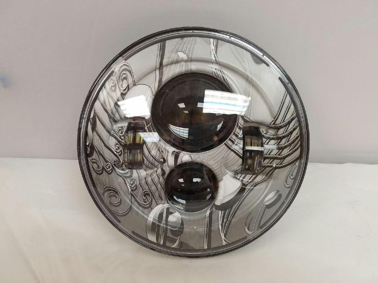 7" DAYMAKER Replacement Silver Music Design Projector HID LED Light Bulb Headlight Motorcycle Harley - Image 5