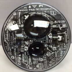 7" DAYMAKER Replacement Mechanic Wars Design Projector HID LED Light Bulb Headlight Motorcycle Harley