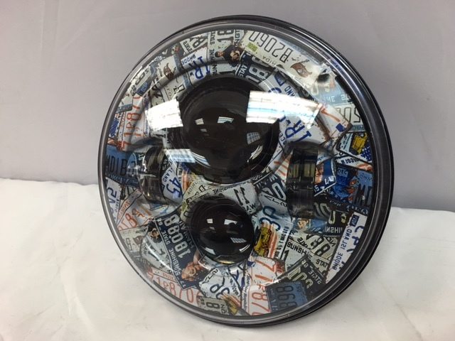 7" DAYMAKER Replacement Route 66 Design Projector HID LED Light Bulb Headlight Motorcycle Harley - Image 6