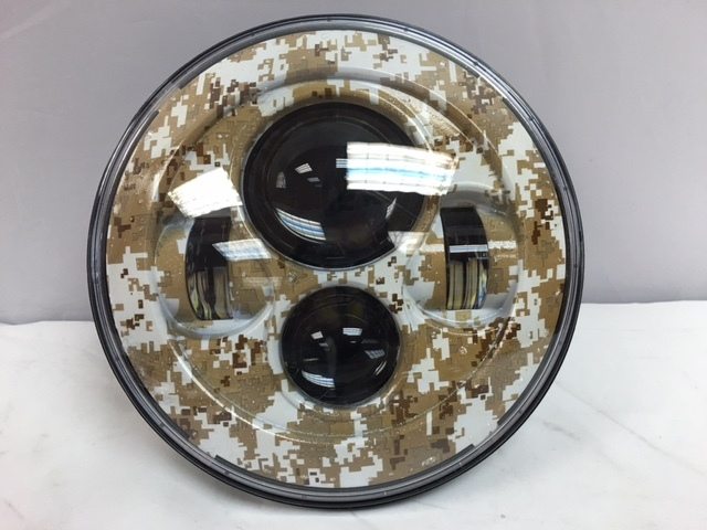 7" DAYMAKER Replacement Brown Camo Design Projector HID LED Light Bulb Headlight Motorcycle Harley - Image 4