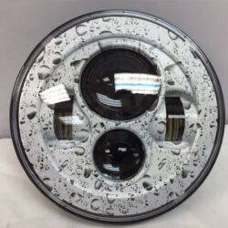 7" DAYMAKER Replacement White Bubbles Design Projector HID LED Light Bulb Headlight Motorcycle Harley