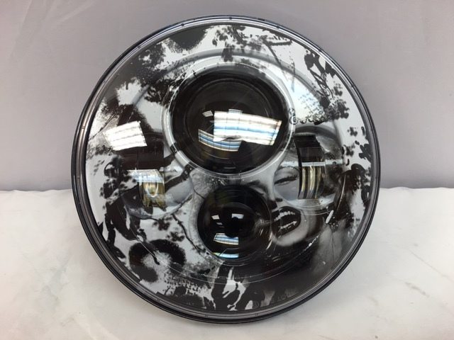 7" DAYMAKER Replacement Madonna Design Projector HID LED Light Bulb Headlight Motorcycle Harley - Image 2