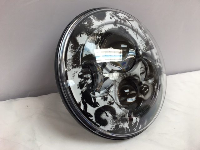 7" DAYMAKER Replacement Madonna Design Projector HID LED Light Bulb Headlight Motorcycle Harley - Image 4