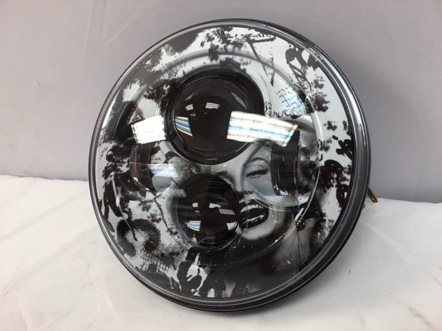 7" DAYMAKER Replacement Madonna Design Projector HID LED Light Bulb Headlight Motorcycle Harley - Image 6