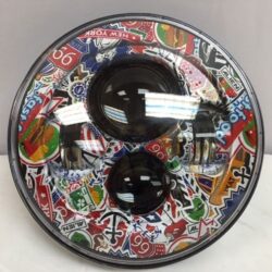 7" DAYMAKER Replacement Sticker City Design Projector HID LED Light Bulb Headlight Motorcycle Harley