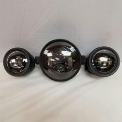 7" Kawasaki Voyager & Vaquero DAYMAKER Headlight Dual 4.5" - 4 1/2" Auxiliary AUX Black Spot Passing LED Fog Lights SET