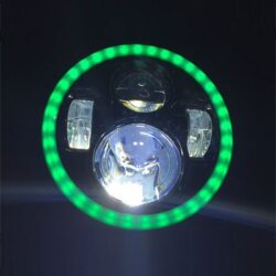7" DAYMAKER Black Angel Eye GREEN with HALO LED Light Bulb Headlight Motorcycle Kawasaki Vulcan Nomad 1500 / 1600