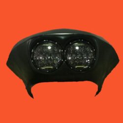 DUAL 7" DAYMAKER 75 WATT LED Replacement ROAD GLIDE Black Light Bulb Headlight Motorcycle Harley Bezel