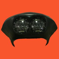 DUAL 7" DAYMAKER 2014 - 2018 75 WATT LED Replacement ROAD GLIDE Black Light Bulb Headlight Motorcycle Harley Bezel