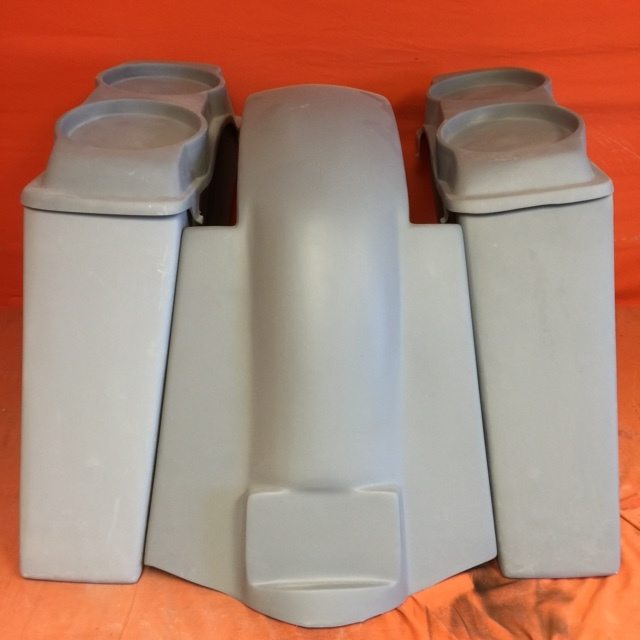 Harley Davidson 4" Extended Stretched Saddlebags Dual 6.5" Speaker Lids & Replacement Fender 09 - 13 - No Cut Outs