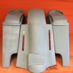 Harley Davidson 4" Extended Stretched Saddlebags 6 x 9 Speaker Lids & LED Replacement Fender 09 - 13
