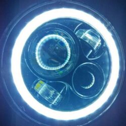 7" DAYMAKER Black Angel Eye BLUE HALO HID LED Light Bulb Headlight Motorcycle Yamaha Roadstar 1600 / 1700