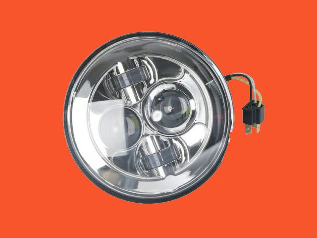 7" DAYMAKER Replacement Chrome Projector HID LED Light Bulb Headlight Motorcycle Yamaha Roadstar 1600 / 1700 - Image 2