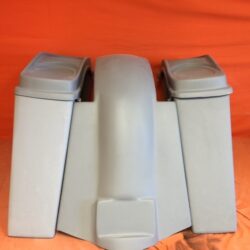 Harley Davidson 4" Extended Stretched Saddlebags Dual 6 x 9 Speaker Lids & Replacement Fender 09 - 13 - No Cut Outs