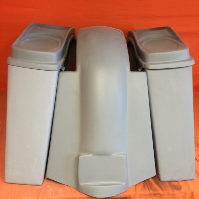 Harley Davidson 4" Extended Stretched Saddlebags Dual 6 x 9 Speaker Lids & Replacement Fender 09 - 13 - No Cut Outs - Image 3