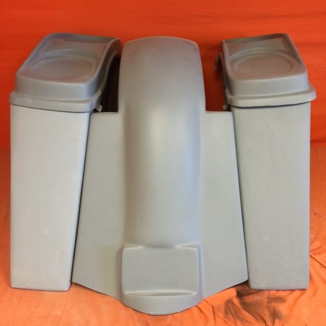 Harley Davidson 4" Extended Stretched Saddlebags Dual 6 x 9 Speaker Lids & Replacement Fender 09 - 13 - No Cut Outs - Image 4