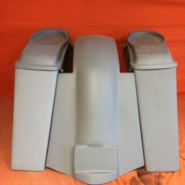 Harley Davidson 4" Extended Stretched Saddlebags 6.5 Speaker Lids & Replacement Fender 09 - 13 - No Cut Outs