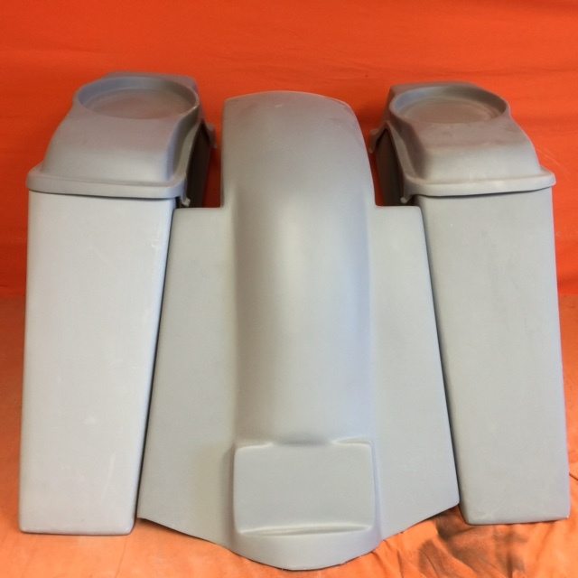Harley Davidson 4" Extended Stretched Saddlebags 6.5 Speaker Lids & Replacement Fender 09 - 13 - No Cut Outs - Image 2