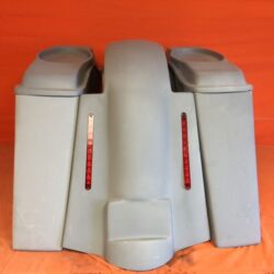 Harley Davidson 4" Extended Stretched Saddlebags 6.5 Speaker Lids & LED Replacement Fender 09 - 13 - No Cut Outs