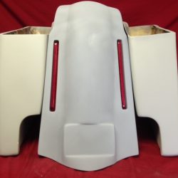 Harley Davidson 4" Extended Stretched Saddlebags LED Lights Rear Fender