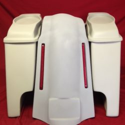 Harley Davidson Bagger 4" inch Stretched Bags 6 x 9 Speaker Lids LED Lights Fender
