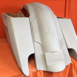 Harley Davidson 5" Fifty Five Extended Stretched Saddlebag Fender Kit - Dual Cut Outs No Lids