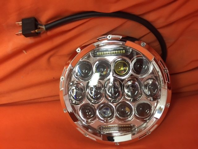 7" DAYMAKER 75W CHROME Projector HID LED Light Bulb Headlight Motorcycle Yamaha Roadstar 1600 / 1700 - Image 5