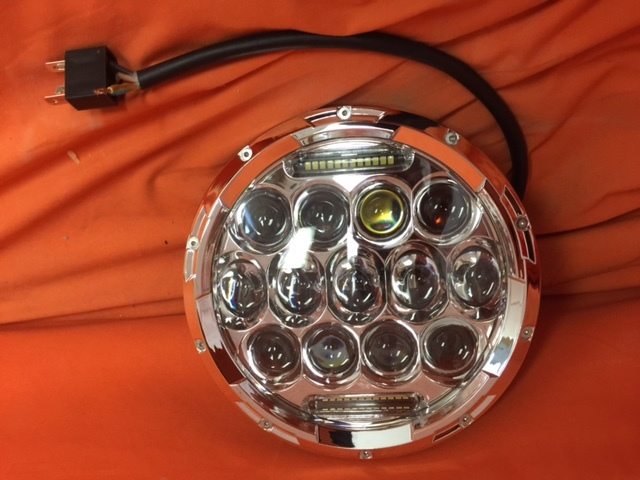 7" DAYMAKER 75W CHROME Projector HID LED Light Bulb Headlight Motorcycle Kawasaki Vulcan Nomad 1500 / 1600 - Image 6