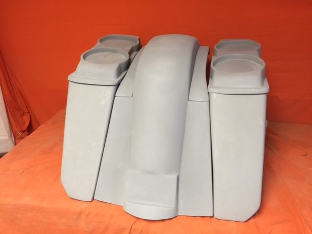 Honda VTX 1300 / 1800 5" Extended Stretched Saddlebags Rear Fender No Cut Outs Dual 6.5" Speaker Lids - Image 3