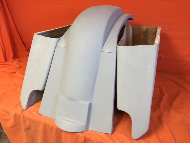 Honda VTX 1300 / 1800 5" Extended Stretched Saddlebags Rear Fender Dual Cut Outs - Image 2