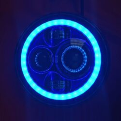 7" DAYMAKER Replacement BLUE With BLUE Halo Projector HID LED Light Bulb Headlight Motorcycle Harley
