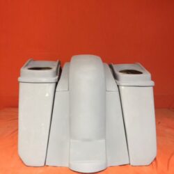 Honda VTX 1300 / 1800 5" Extended Stretched Saddlebags Rear Fender No Cut Outs Dual 6 X 9 Speaker Lids